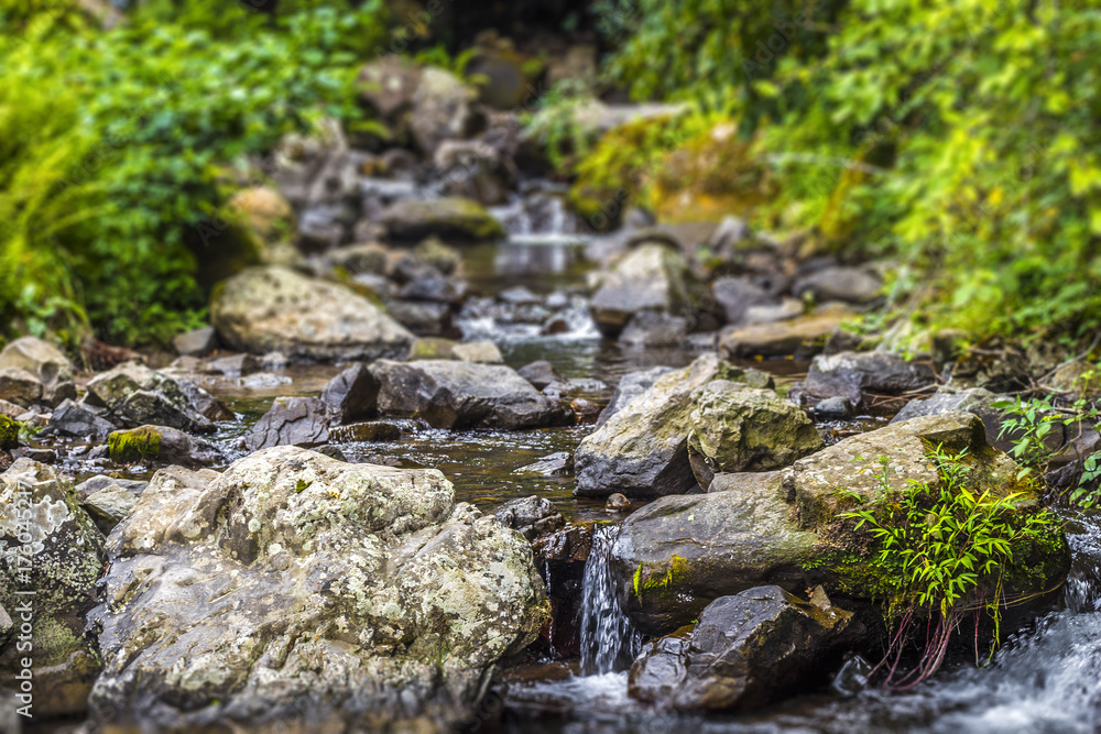 A small blue river flows in the mountainous country of Georgia. A small blue river flows in the mountainous country of Georgia.