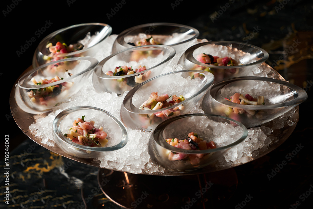 Delicious Raw fresh seafood Cocktail Delicious Raw fresh seafood Cocktail
