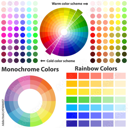Color scheme, warm and cold colors