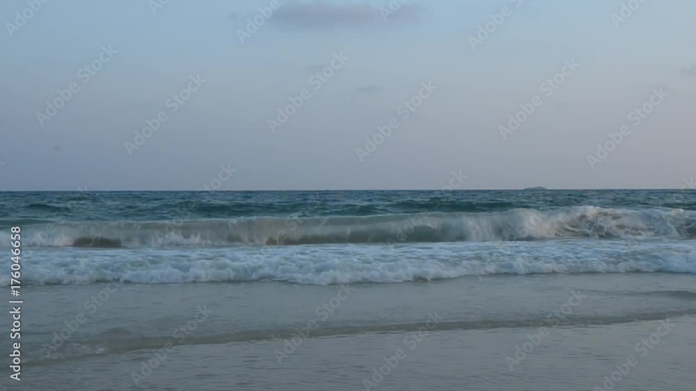 Waves at Samet beach. beautiful tropical beach and blue sky. Waves at Samet beach. beautiful tropical beach and blue sky.