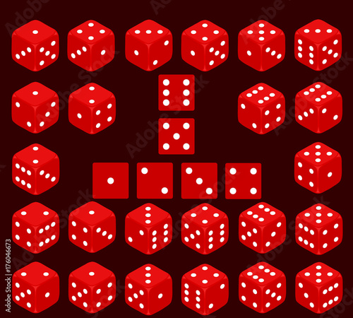 Dice, a set of dice, play dice