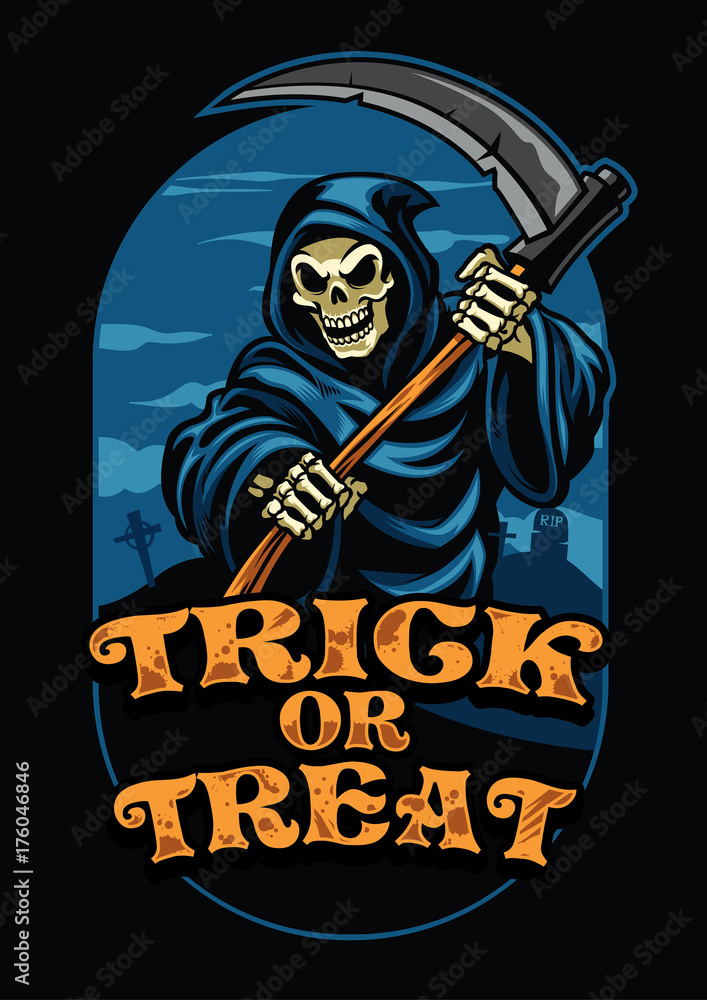 halloween design of grim reaper