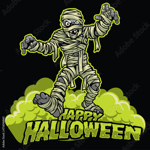 halloween design of mummy