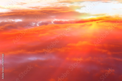 Dramatic sun rays and clouds © salman2