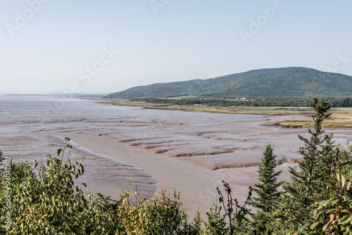 Low Tide Beach on Bay of Fundy New Brunswick - Canada brown colored water called chocolate river