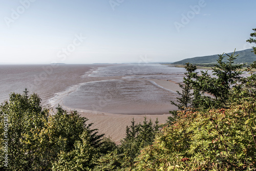 Low Tide Beach on Bay of Fundy New Brunswick - Canada brown colored water called chocolate river