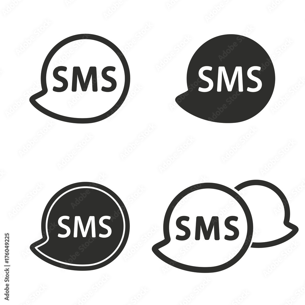SMS icon set. SMS icon set.