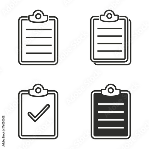 Clipboard icon set.