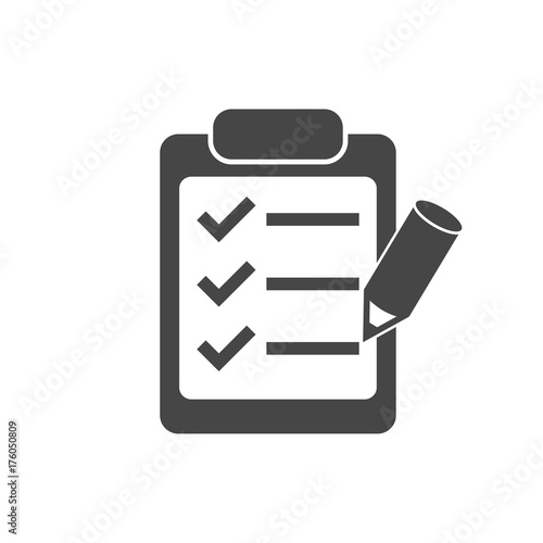 Clipboard and pencil icon 