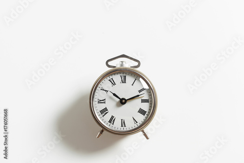 vintage alarm clock isolated