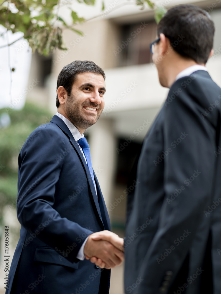 Two businessmen shaking their hands Two businessmen shaking their hands