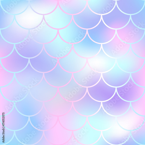 Mermaid vector seamless pattern. Aquatic surface design.