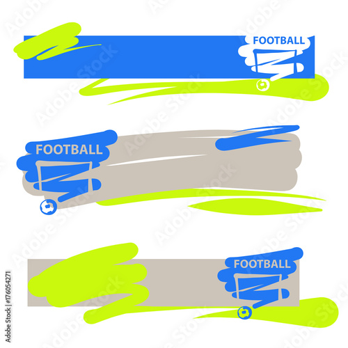Hand-drawn sketch image template set banner, poster, flyer with
