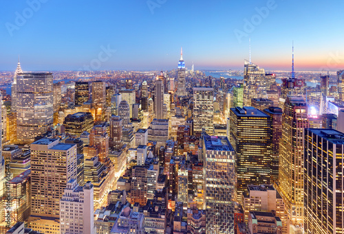 New York City Midtown with Empire State Building at Amazing Sunset © TTstudio