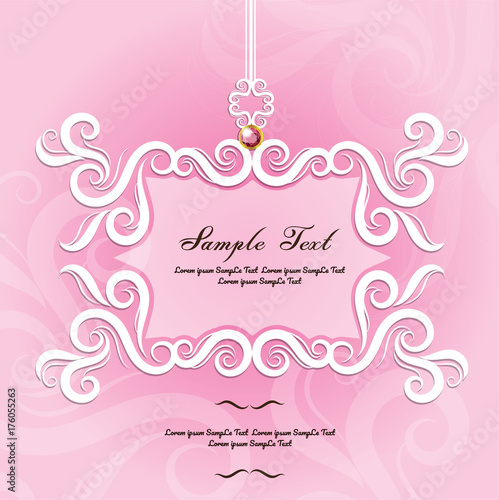 wedding card or invitations with mandala pattern