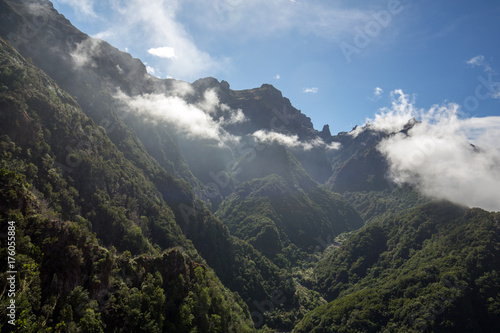 Pico do Arieiro seen from Balcoes Viewpoint  Ribeiro Firo  Madeira  Portugal