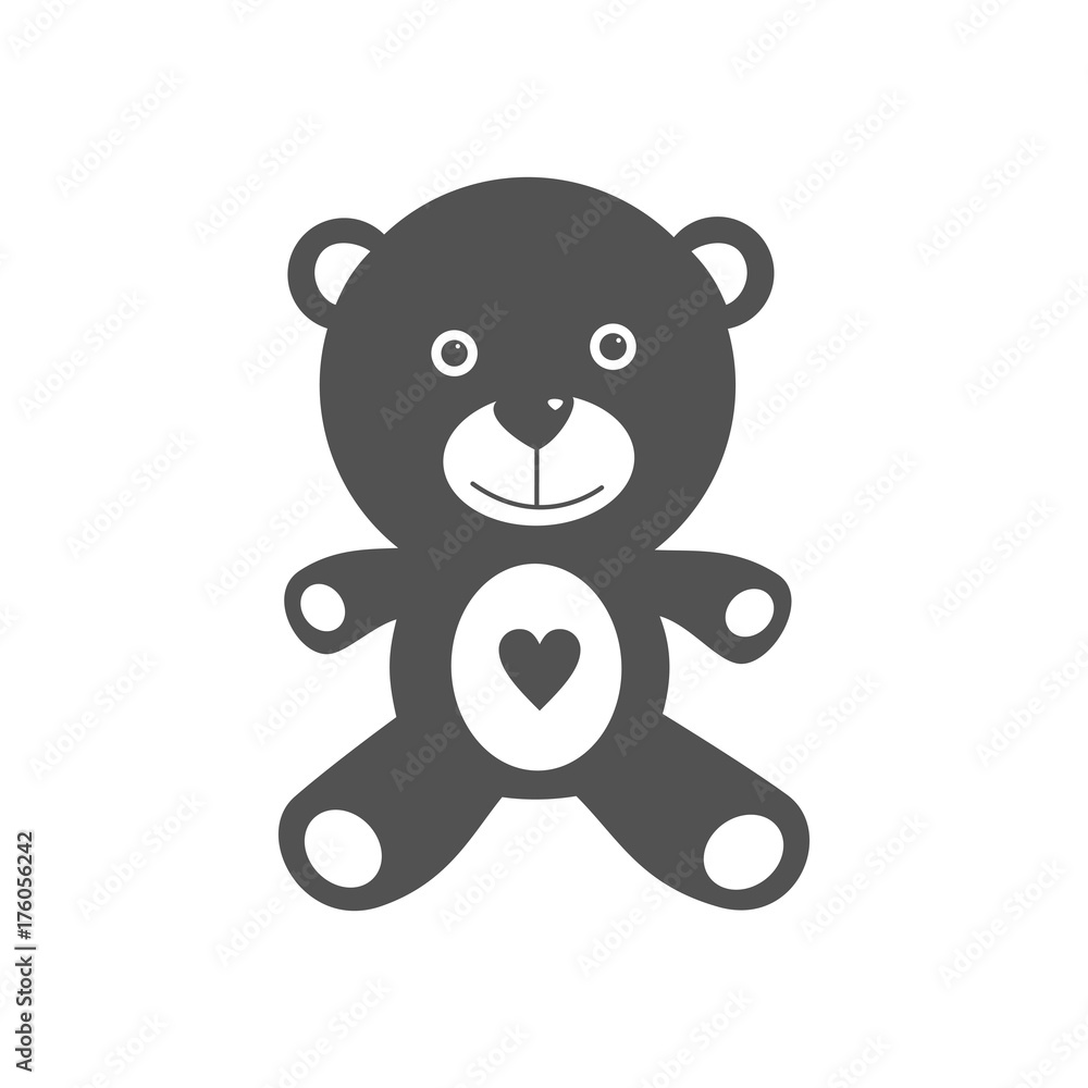 Obraz premium Isolated teddy bear on a white background