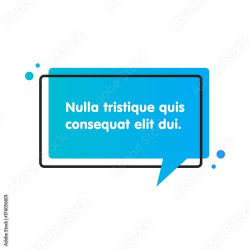 Quote text bubble. Commas, note, message and comment.