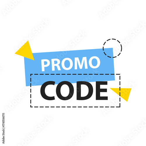 Promo code, coupon code. Flat vector set design illustration on white background.