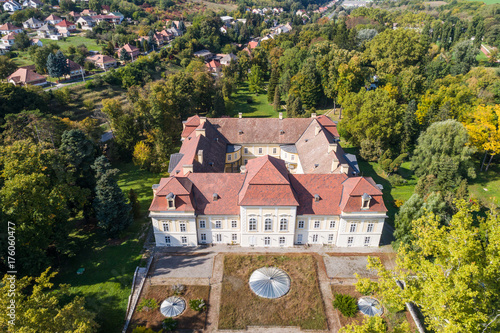 Aerial phooto of Apponyi Castle photo