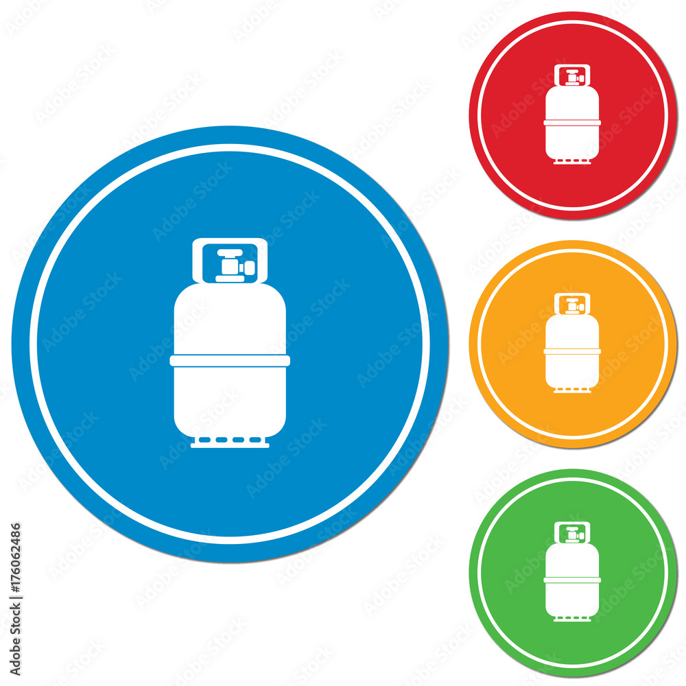 Camping gas bottle icon. Flat icon isolated Camping gas bottle icon. Flat icon isolated