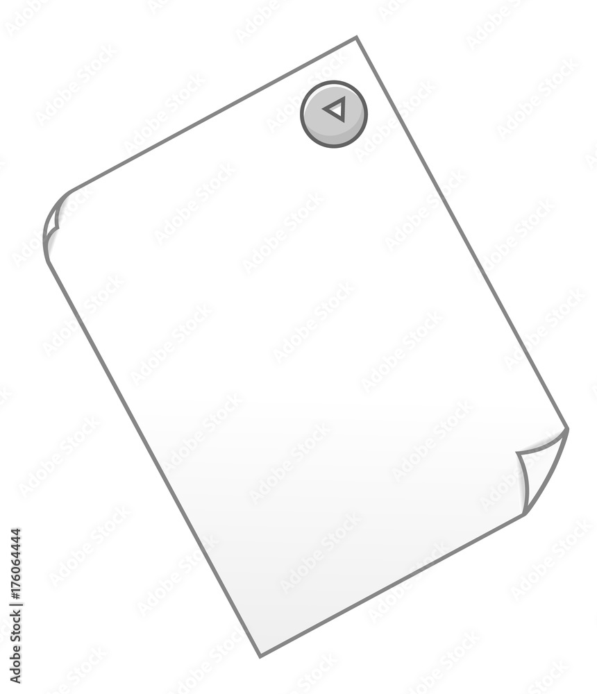 Paper with drawing pin Paper with drawing pin