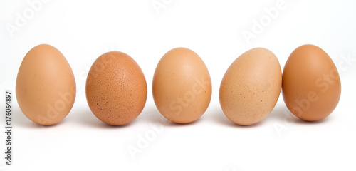 Five Chicken Eggs in a Row
