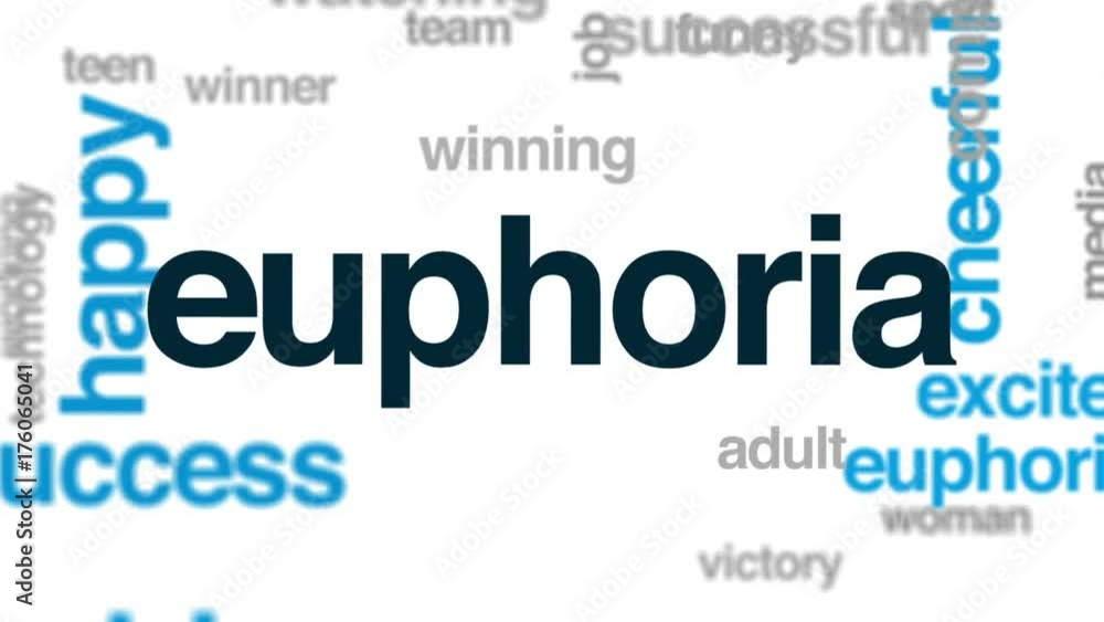 Euphoria animated word cloud, text design animation. Euphoria animated word cloud, text design animation.