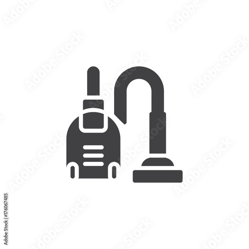 Vacuum cleaner icon vector, filled flat sign, solid pictogram isolated on white. Symbol, logo illustration.