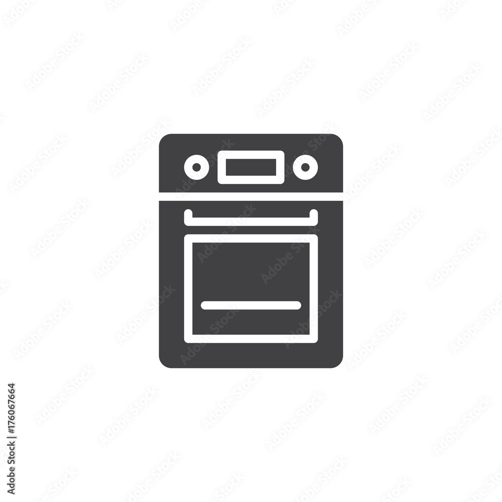Oven icon vector, filled flat sign, solid pictogram isolated on white. Kitchen stove symbol, logo illustration. Oven icon vector, filled flat sign, solid pictogram isolated on white. Kitchen stove symbol, logo illustration.