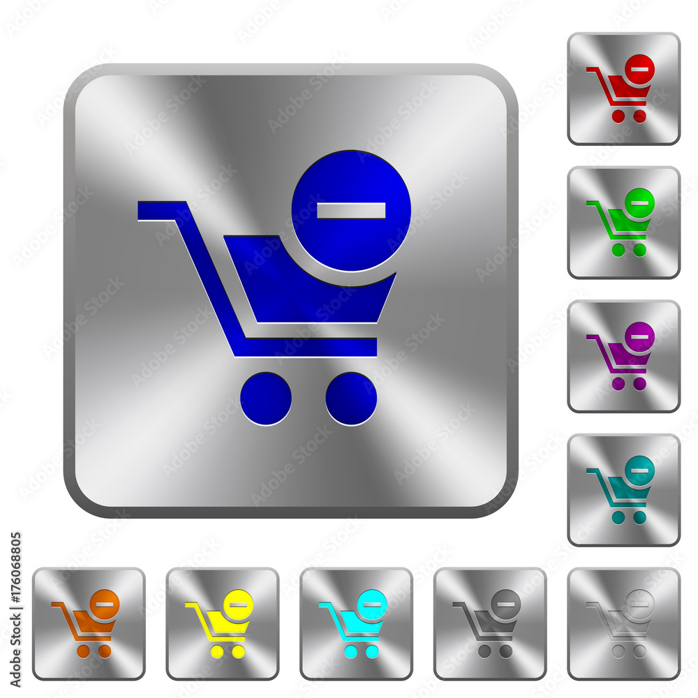 Remove item from cart rounded square steel buttons Remove item from cart rounded square steel buttons
