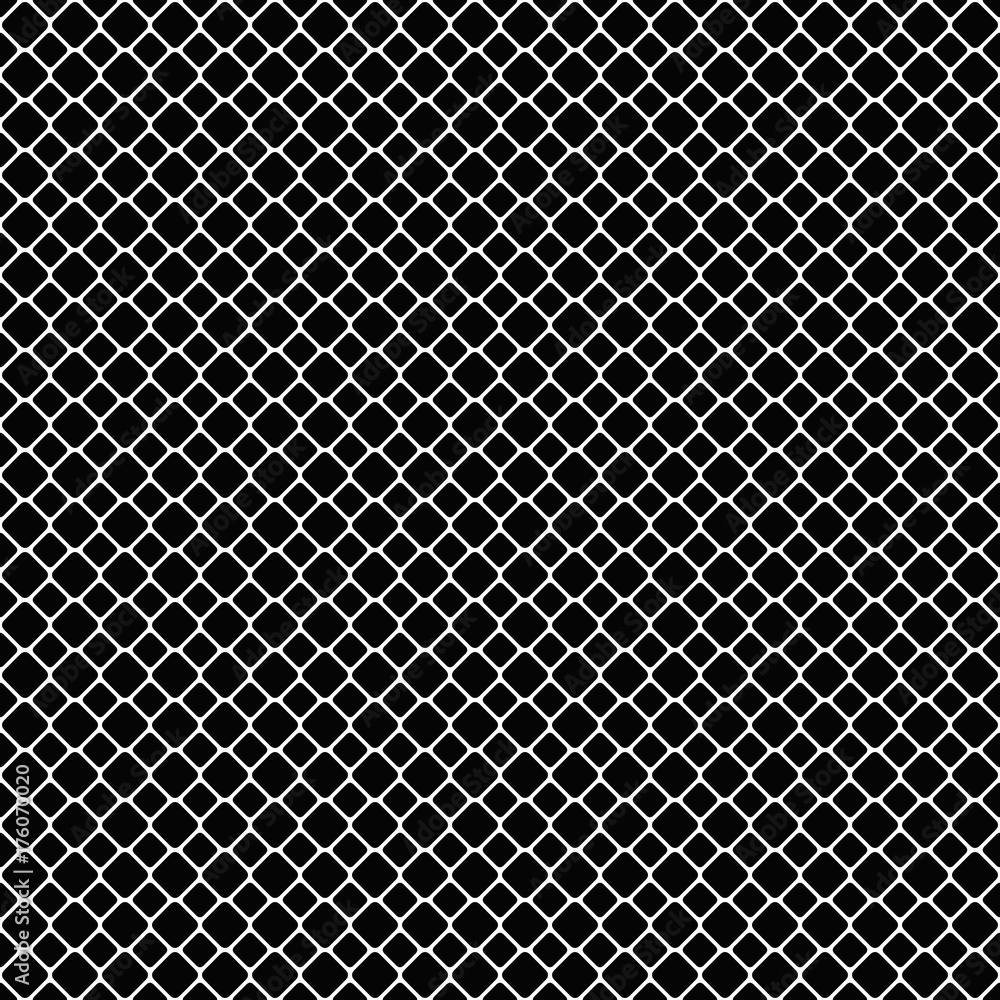 Seamless monochrome diagonal square grid patter background - vector graphic design from rounded squares Seamless monochrome diagonal square grid patter background - vector graphic design from rounded squares
