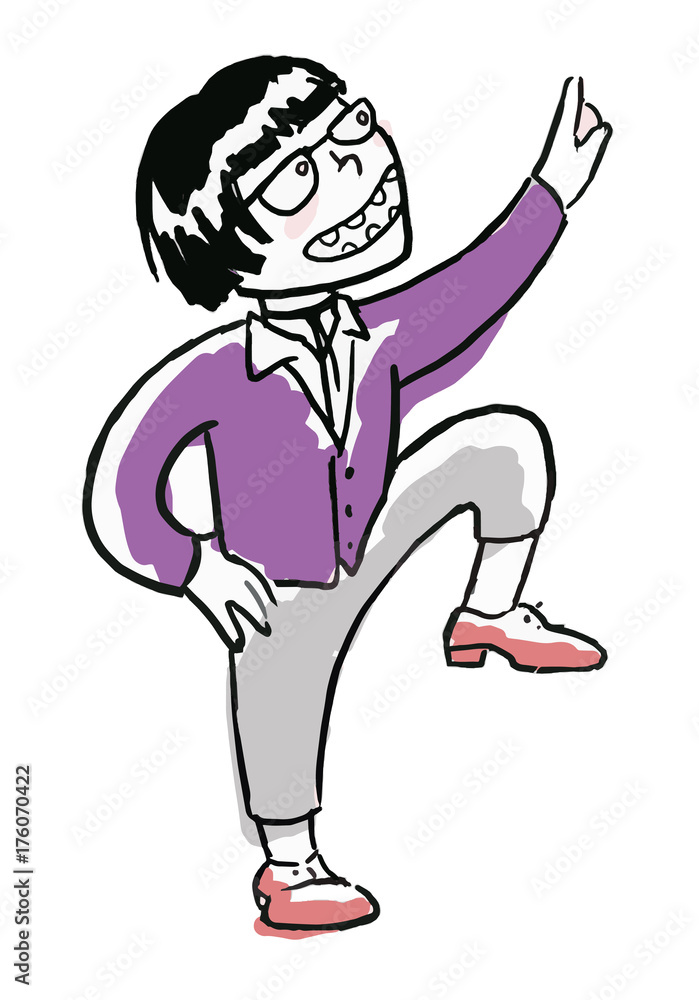 Funny boy pointing with his hand Funny boy pointing with his hand