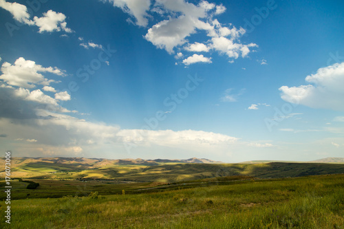 beautiful landscape with clouds in the sky © schankz