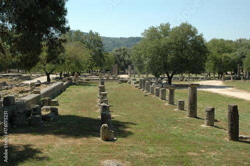 Site antique d'Olympie, site des jeux Olympiques dès 776 avant JC photo