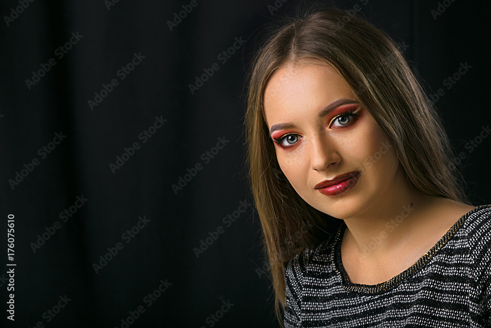 beautiful girl with an Arab make-up. portrait beautiful girl with an Arab make-up. portrait