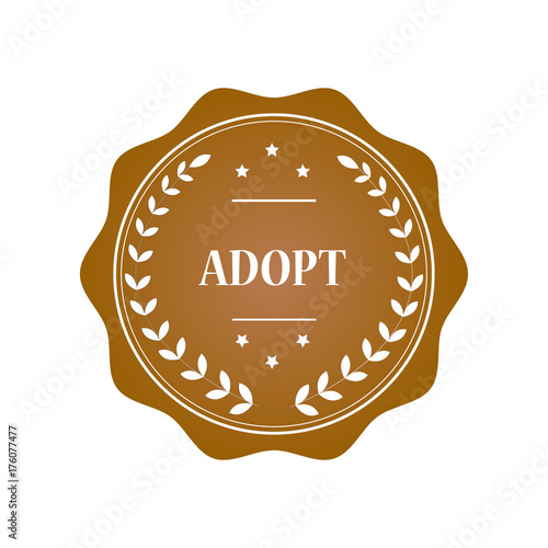 Adopt stamp illustration