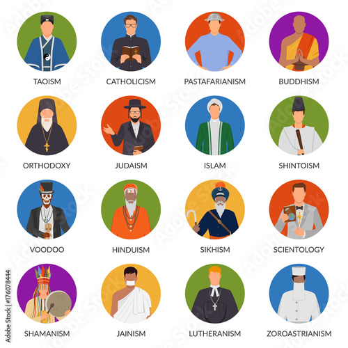 People From World Religions Flat Avatars