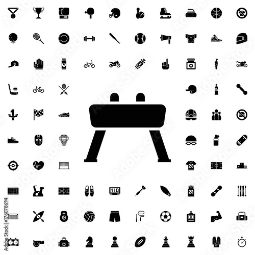 Vaulting horse icon. set of filled sport icons.
