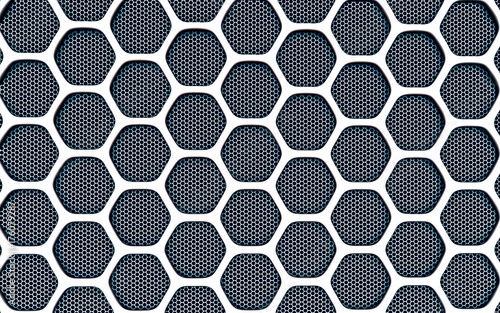 Geometric hexagonal abstract background. 3D illustration