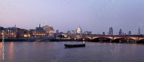 City of London skyline at dusk
