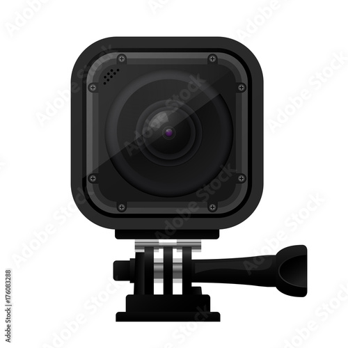 Modern compact action camera - extreme sport cam icon