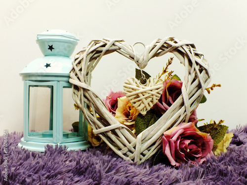 Fototapeta Naklejka Na Ścianę i Meble -  valentine's day concept with heart symbol and beautiful decor