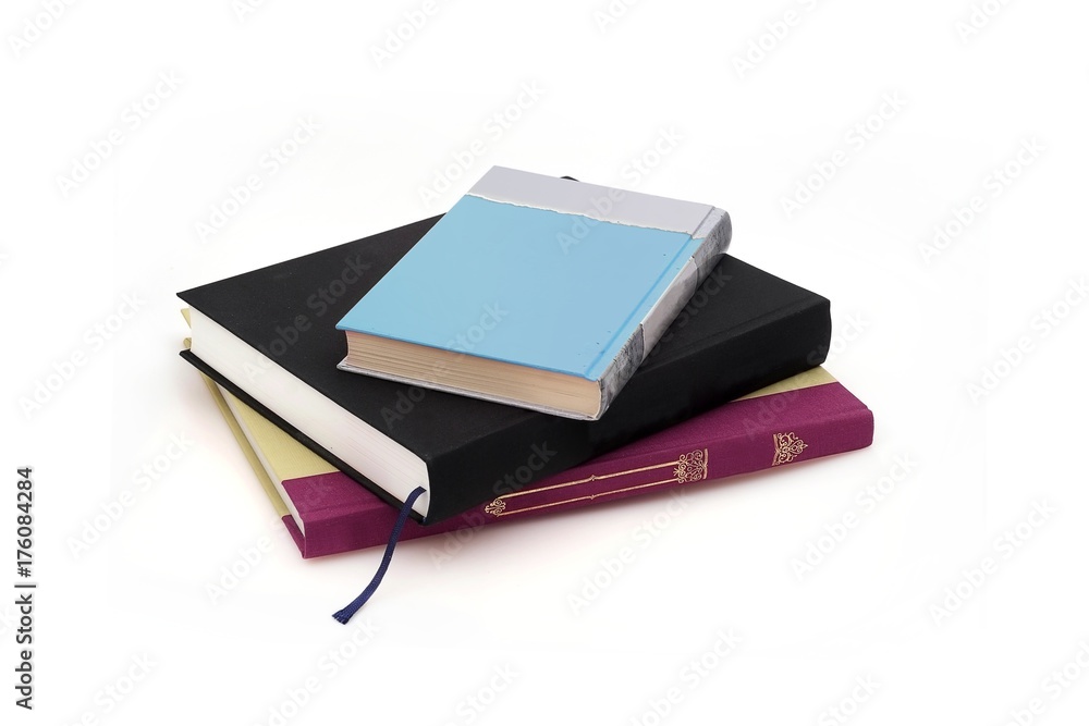Stack of books on white background Stack of books on white background