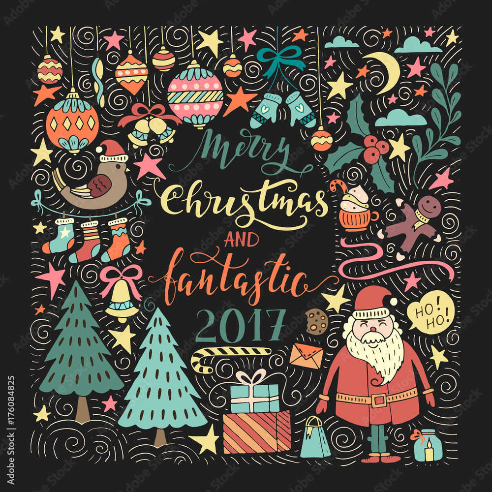 Fototapeta premium Christmas greeting card