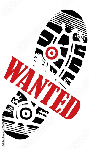 Schuhabdruck - "WANTED"