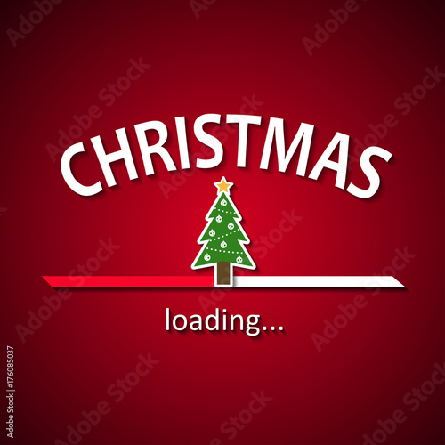 Christmas tree loading bar background