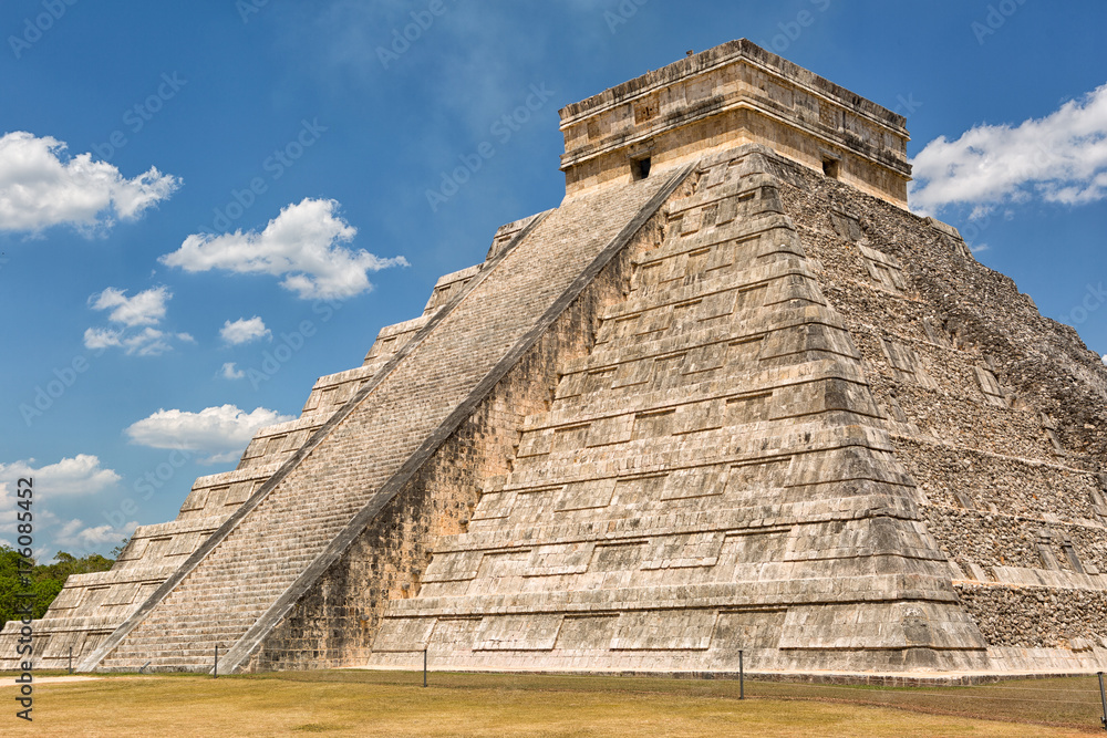 Kukulcan also known as  El Castillo mesoamerican step-pyramid at Chichen Itza Mexico