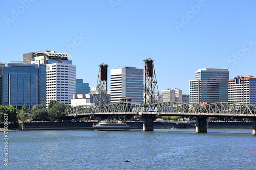 Downtown Portland at Hawthorne Bridge