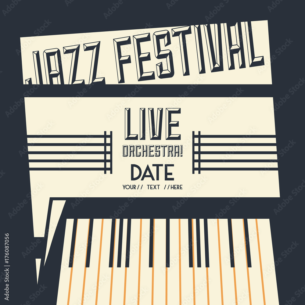 Fototapeta premium Jazz Festival design